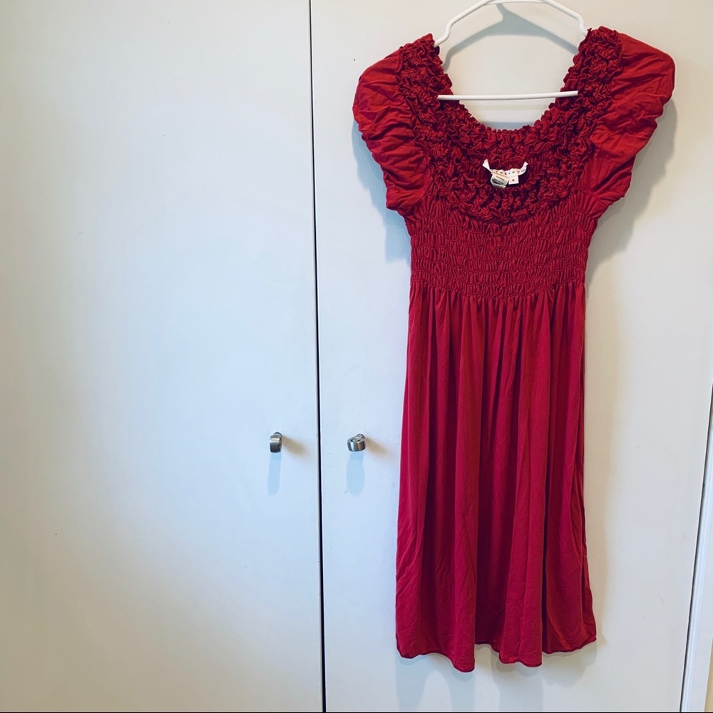 Studio M Short Sleeve Red Dress